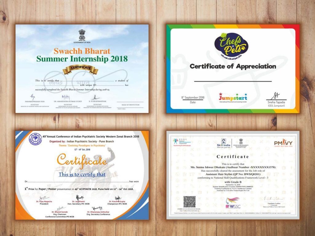 Certificate Printing Yeovil