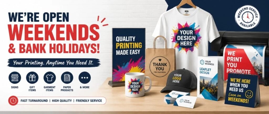 Weekend Printing Service Yeovil